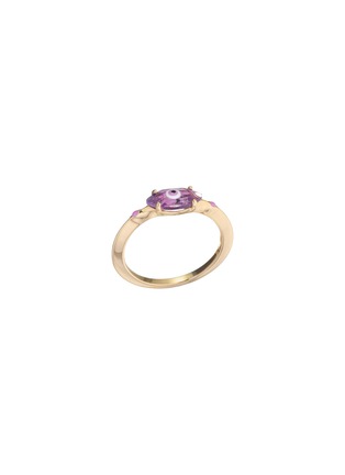 首图 - 点击放大 - BEA BONGIASCA - Big Eye 9K Gold Enamel Amethyst Ring — EU 50