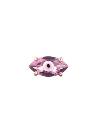首图 - 点击放大 - BEA BONGIASCA - Big Eye 9K Gold Enamel Amethyst Single Earring