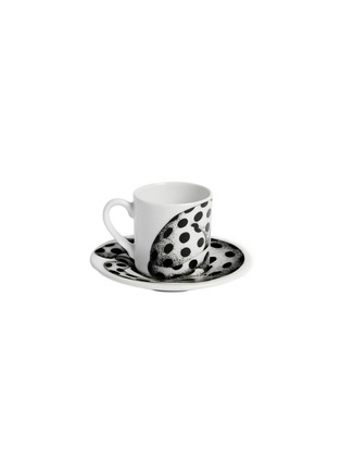 细节 –点击放大 - FORNASETTI - High Fidelity Pois Porcelain Coffee Cup And Saucer