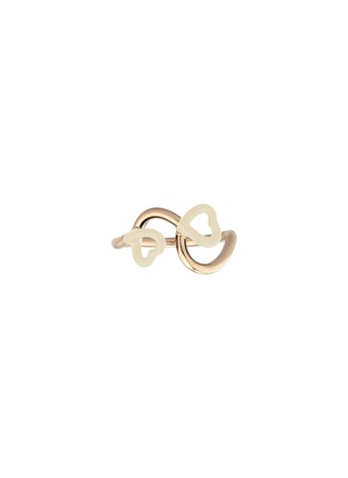首图 - 点击放大 - BEA BONGIASCA - Double Heart 9K Gold Enamel Ring — EU 54