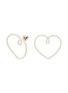 首图 - 点击放大 - BEA BONGIASCA - Big Heart 9K Gold Sterling Silver Enamel Earrings