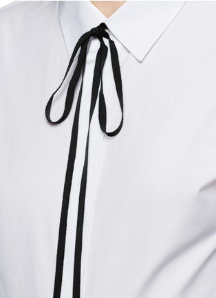 细节 - 点击放大 - THEORY - ANESHA系带纯棉衬衫