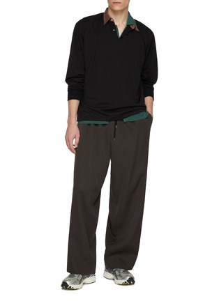 模特儿示范图 - 点击放大 - KOLOR - Contrast Collar Sweater