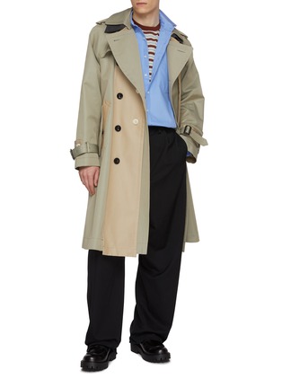 模特儿示范图 - 点击放大 - KOLOR - Breakaway Layered Collar Shirt