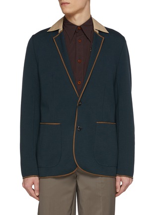 首图 - 点击放大 - KOLOR - Single Breasted Contrast Collar Wool Blazer