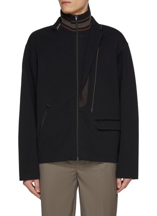 首图 - 点击放大 - KOLOR - High Neck Zip Up Wool Jacket