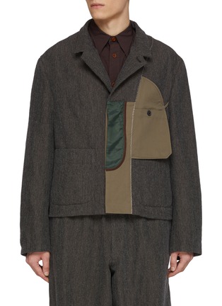 首图 - 点击放大 - KOLOR - Inside Out Panel Back Strap Wool Blend Jacket