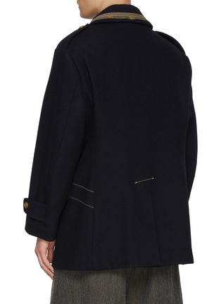 背面 - 点击放大 - KOLOR - Double Breasted Wool Blend Coat Jacket