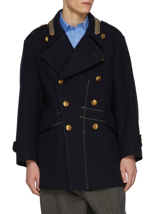 首图 - 点击放大 - KOLOR - Double Breasted Wool Blend Coat Jacket