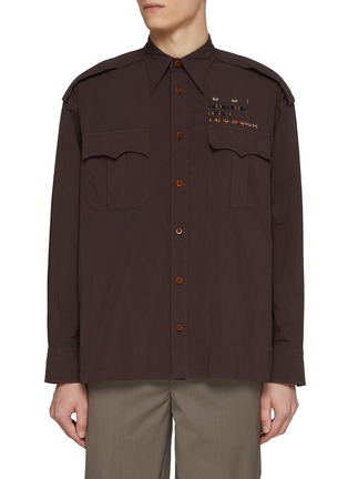 首图 - 点击放大 - KOLOR - Ribbon Embellished Pocket Shirt