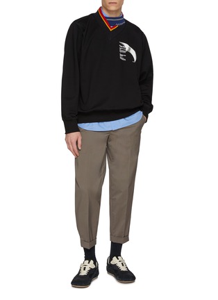 首图 - 点击放大 - KOLOR - Double Collar Cotton Sweatshirt