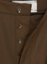  - SONG FOR THE MUTE - Pleated Flower Embroidered Cotton Wool Chambre Gabardine Pants