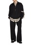 模特儿示范图 - 点击放大 - SONG FOR THE MUTE - Relaxed Bead Rope Gabardine Lounge Pants