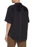 背面 - 点击放大 - SONG FOR THE MUTE - Oversized Contrast Stitch Peach Cupro Shirt
