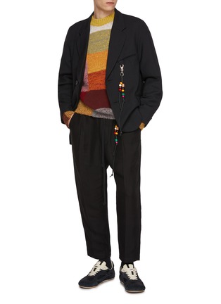 模特儿示范图 - 点击放大 - SONG FOR THE MUTE - Beaded Rope Gabardine Blazer