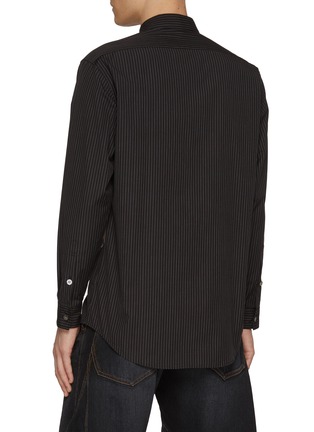 背面 - 点击放大 - KHOKI - Striped Appliqué Cotton Shirt