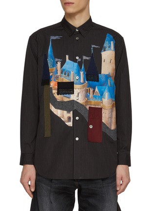 首图 - 点击放大 - KHOKI - Striped Appliqué Cotton Shirt