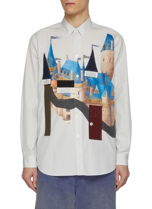 首图 - 点击放大 - KHOKI - Striped Appliqué Cotton Shirt
