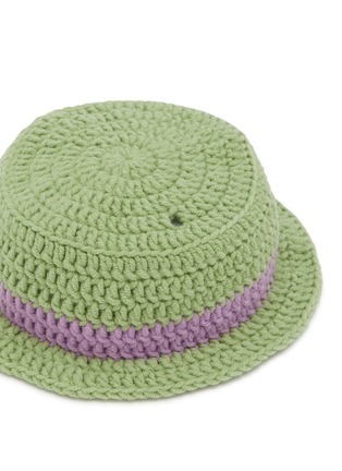 细节 –点击放大 - LANE CRAWFORD - Stanley Cup Accessory Panama Hat — Green/Purple