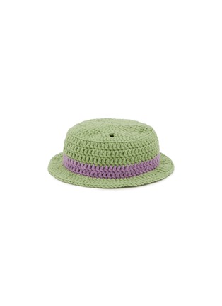 首图 –点击放大 - LANE CRAWFORD - Stanley Cup Accessory Panama Hat — Green/Purple