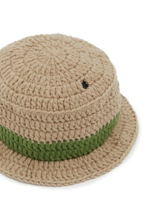 细节 –点击放大 - LANE CRAWFORD - Stanley Cup Accessory Panama Hat — Grey/Green