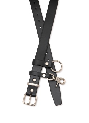 细节 - 点击放大 - COMME DES GARÇONS HOMME - Square Buckle Oil Smooth Leather Belt