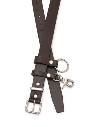 细节 - 点击放大 - COMME DES GARÇONS HOMME - Square Buckle Oil Smooth Leather Belt