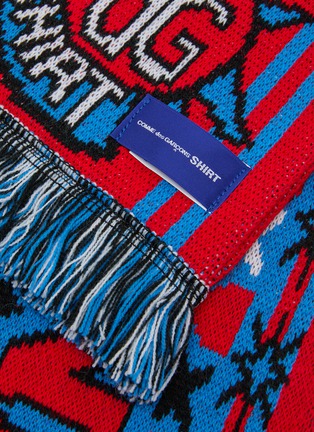 细节 - 点击放大 - COMME DES GARCONS SHIRT ACCESSORIES - Football Jacquard Knit Scarf