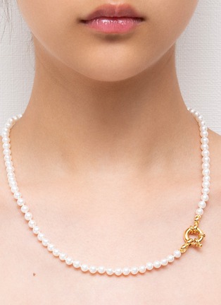 细节 - 点击放大 - BIJOU DE M - Petite Genderless 18K Gold Plated Sterling Silver Freshwater Pearl Necklace