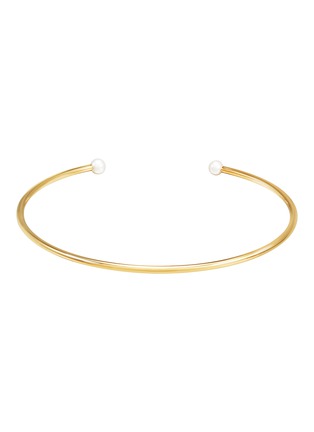 首图 - 点击放大 - BIJOU DE M - 2 Pearl 18K Gold Plated Sterling Silver Freshwater Pearl Choker — Size S