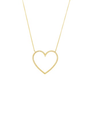 细节 - 点击放大 - BIJOU DE M - Dia Open Heart 18K Gold Diamond Necklace — Size L