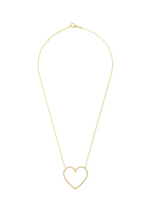 首图 - 点击放大 - BIJOU DE M - Dia Open Heart 18K Gold Diamond Necklace — Size L