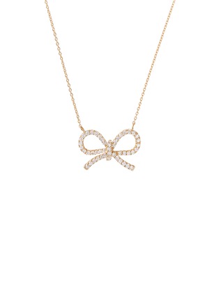 细节 - 点击放大 - BIJOU DE M - The Bow 18K Gold Diamond Necklace — Size L