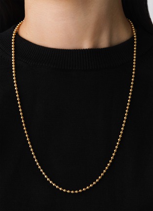 细节 - 点击放大 - BIJOU DE M - 18K Gold Plated Sterling Silver Ball Chain Necklace