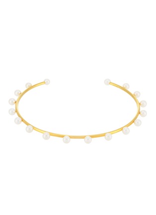 首图 - 点击放大 - BIJOU DE M - 18K Gold Plated Sterling Silver Freshwater Pearl Choker — Size L