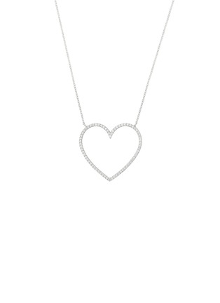 细节 - 点击放大 - BIJOU DE M - Dia Open Heart 18K White Gold Diamond Necklace — Size L
