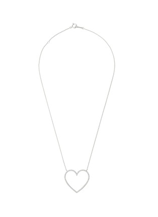 首图 - 点击放大 - BIJOU DE M - Dia Open Heart 18K White Gold Diamond Necklace — Size L