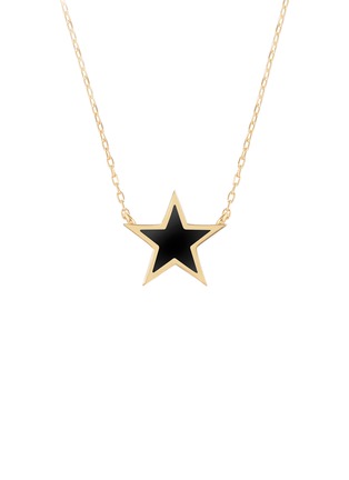 细节 - 点击放大 - BIJOU DE M - Reversible Star 18K Gold Diamond Resin Necklace