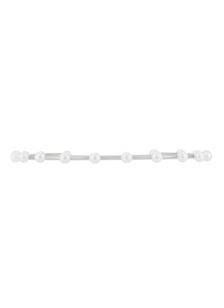 细节 - 点击放大 - BIJOU DE M - 18K White Gold Plated Sterling Silver Freshwater Pearl Choker — Size S