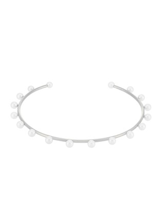 首图 - 点击放大 - BIJOU DE M - 18K White Gold Plated Sterling Silver Freshwater Pearl Choker — Size S