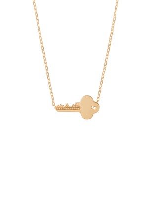 细节 - 点击放大 - BIJOU DE M - 18K Gold Diamond Key Necklace