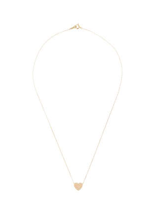 细节 - 点击放大 - BIJOU DE M - Reversible Heart 18K Gold Diamond Resin Necklace