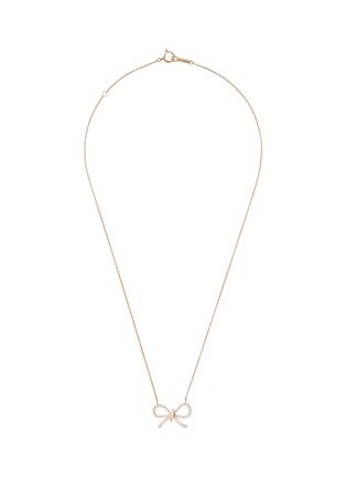 首图 - 点击放大 - BIJOU DE M - The Bow 18K Gold Diamond Necklace — Size S