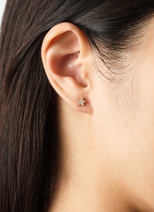 细节 - 点击放大 - BIJOU DE M - Petit Star 18K White Gold Diamond Single Earring