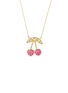 细节 - 点击放大 - BIJOU DE M - Cherry 18K Gold Diamond Ruby Necklace