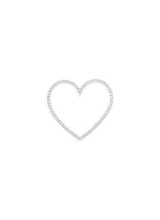 首图 - 点击放大 - BIJOU DE M - Large Open Heart 18K White Gold Diamond Single Earring