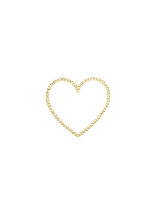 首图 - 点击放大 - BIJOU DE M - Large Open Heart 18K Gold Diamond Single Earring