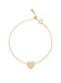 细节 - 点击放大 - BIJOU DE M - Reversible Heart 18K Gold Diamond Resin Bracelet