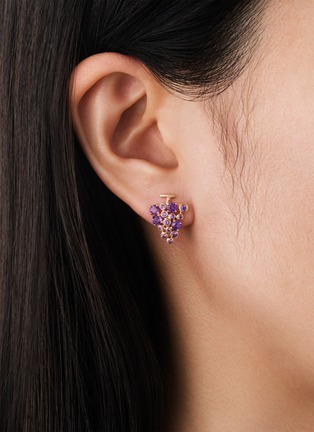细节 - 点击放大 - BIJOU DE M - Piont Noir 18K Rose Gold Amethyst Single Earring