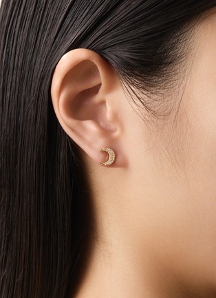 细节 - 点击放大 - BIJOU DE M - The Moon 18K Gold Diamond Single Earring